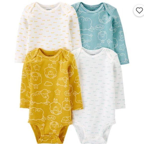 Carter's 4-Pack Sheep Original Bodysuits - Picture 2 of 8